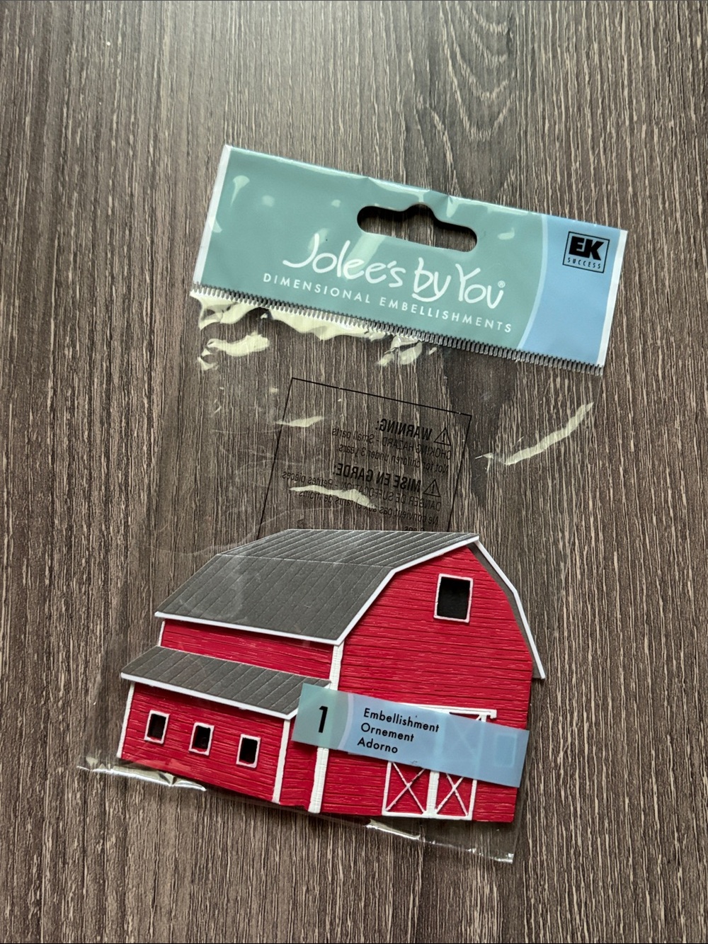 ❤️$10 EK Success Jolee's by You Dimensional Embellishment Red Barn